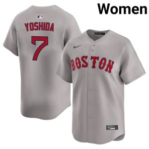 #7 Masataka Yoshida Red Sox Womens Baseball Replica Jerseys - Gray