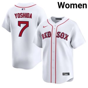 #7 Masataka Yoshida Carmine Hose Women's Baseball Game Jersey - White