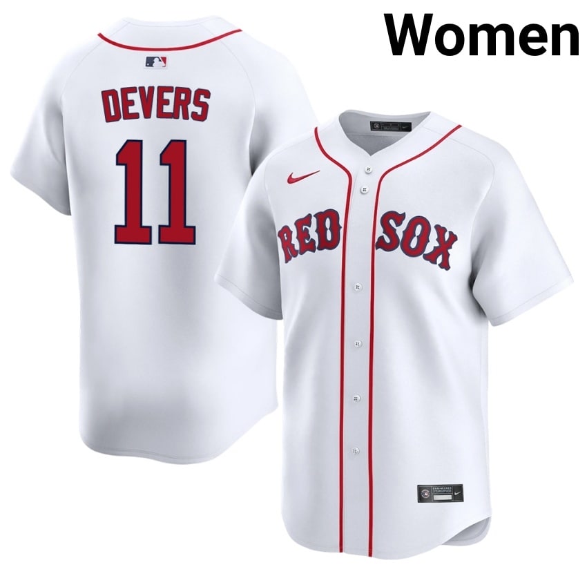 #11 Rafael Devers Boston Women Baseball Limited Jersey - White