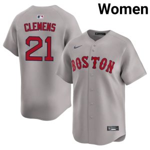 #21 Roger Clemens The Sawx Women's Baseball Popular Jerseys - Gray