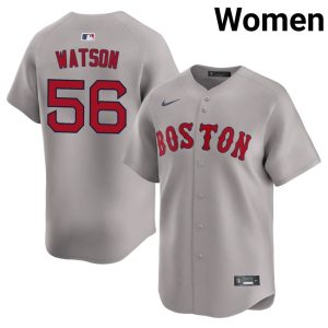 #56 Ryan Watson Carmine Hose Women Baseball Stitched Jersey - Gray
