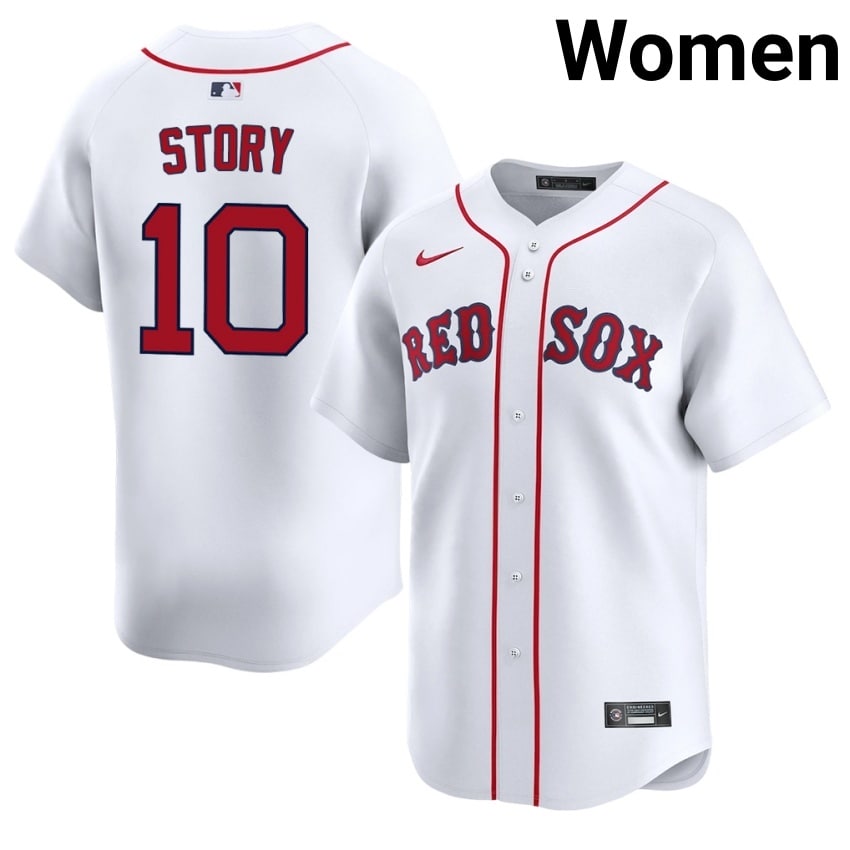 #10 Trevor Story BoSox Women's Baseball Stitched Jerseys - White