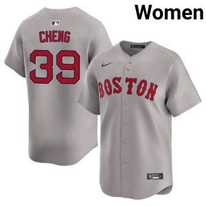 #39 Tsung-Che Cheng Carmine Hose Womens Baseball Official Jersey - Gray