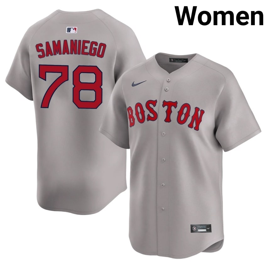 #78 Tyler Samaniego Boston Womens Baseball 2026 Jerseys - Gray