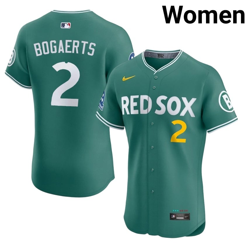 #2 Xander Bogaerts BoSox Women Baseball Stitched Jersey - Green