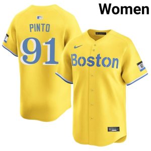 #91 Avinson Pinto The Sawx Women's Baseball Replica Jersey - Gold