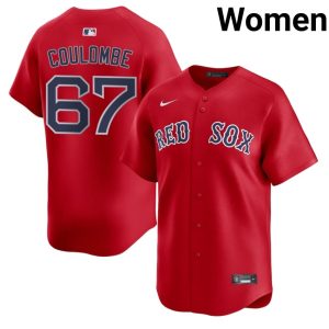 #67 Danny Coulombe The Sawx Women Baseball New Jersey - Red