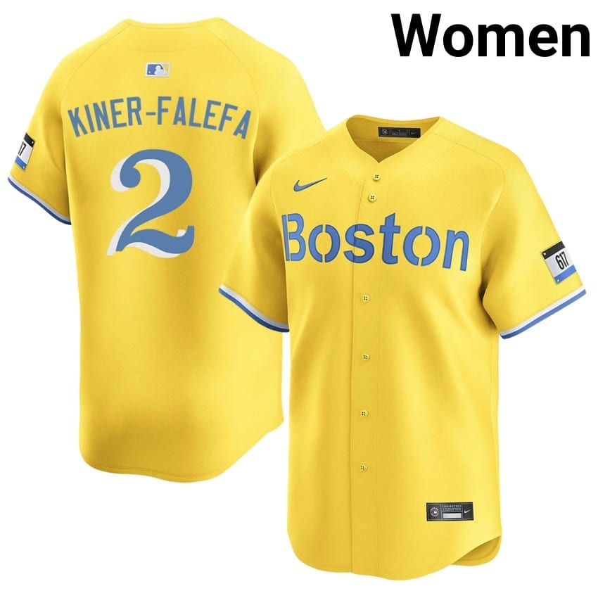 #2 Isiah Kiner-Falefa Boston Red Sox Women's Baseball Game Jerseys - Gold