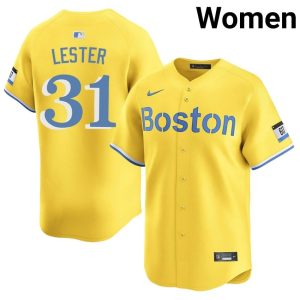 #31 Jon Lester BOS Women Baseball 2026-27 Jersey - Gold