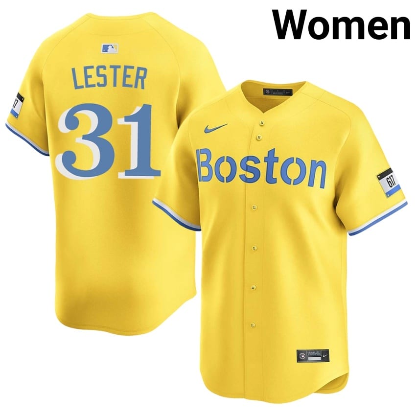 #31 Jon Lester BOS Women Baseball 2026-27 Jersey - Gold