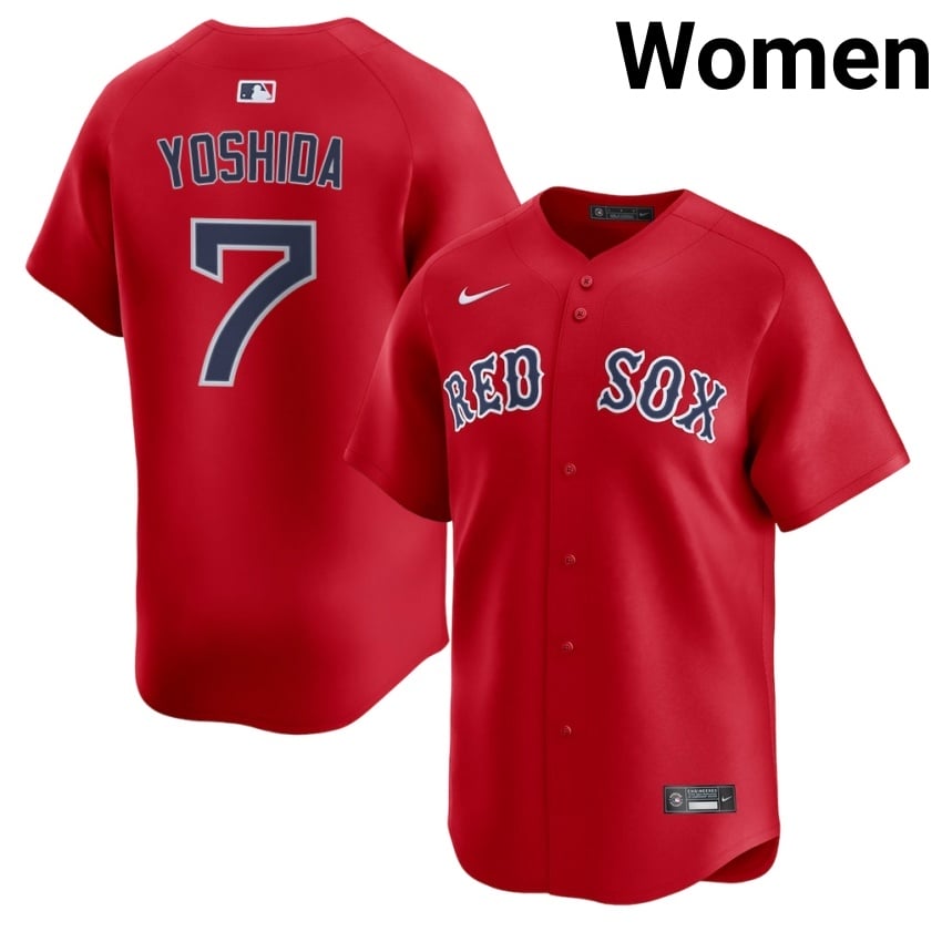 #7 Masataka Yoshida BOS Red Sox Women's Baseball Authentic Jerseys - Red