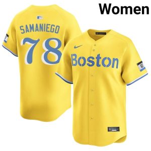#78 Tyler Samaniego Olde Towne Team Women's Baseball Embroidery Jersey - Gold