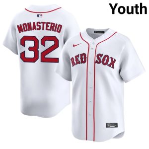 #32 Andruw Monasterio The Sox Youth Baseball Player Jerseys - White