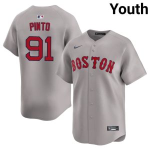 #91 Avinson Pinto BRS Youth Baseball Popular Jerseys - Gray