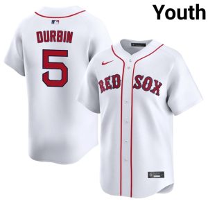 #5 Caleb Durbin The Crimson Youth Baseball Official Jersey - White