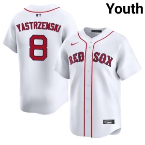 #8 Carl Yastrzemski BRS Youth Baseball Embroidery Jersey - White