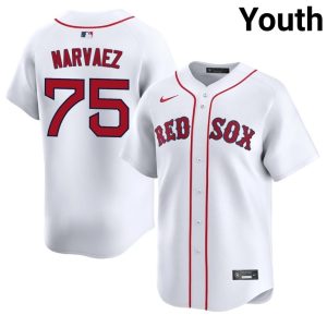 #75 Carlos Narvaez BOS Red Sox Youth Baseball Player Jersey - White