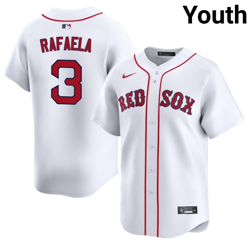 #3 Ceddanne Rafaela Carmine Hose Youth Baseball Replica Jersey - White