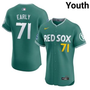 #71 Connelly Early BoSox Youth Baseball Player Jerseys - Green