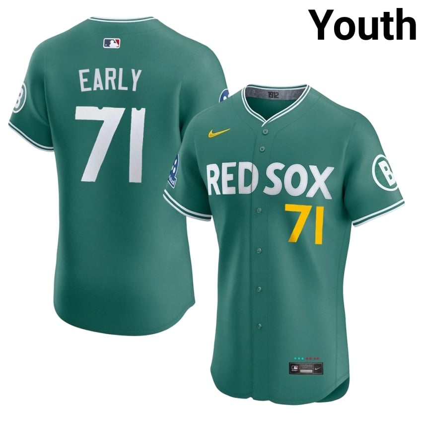 #71 Connelly Early BoSox Youth Baseball Player Jerseys - Green
