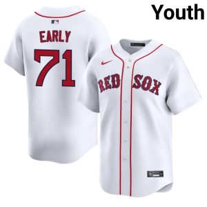 #71 Connelly Early Carmine Hose Youth Baseball MLB Jersey - White