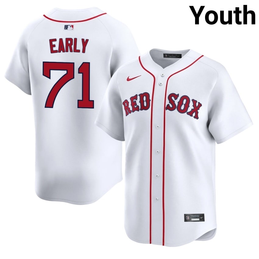 #71 Connelly Early Carmine Hose Youth Baseball MLB Jersey - White