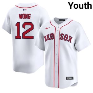 #12 Connor Wong The Sox Youth Baseball Authentic Jerseys - White