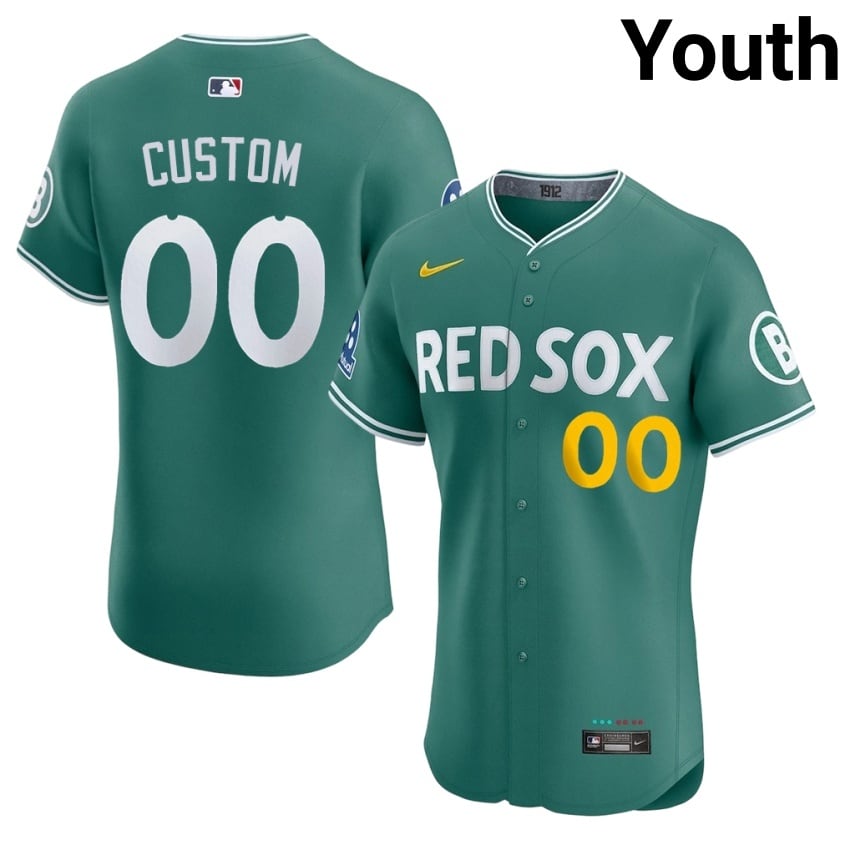 #00 Custom BoSox Youth Baseball Popular Jersey - Green