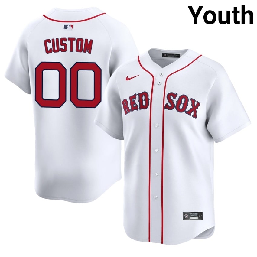 #00 Custom BOS Youth Baseball Embroidery Jerseys - White