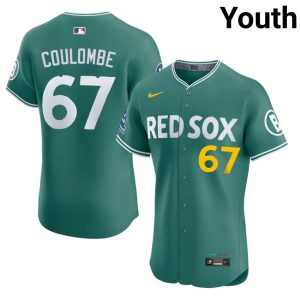 #67 Danny Coulombe The Crimson Youth Baseball 2026 Jerseys - Green