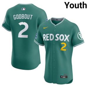 #2 Henry Godbout The Crimson Youth Baseball Replica Jerseys - Green