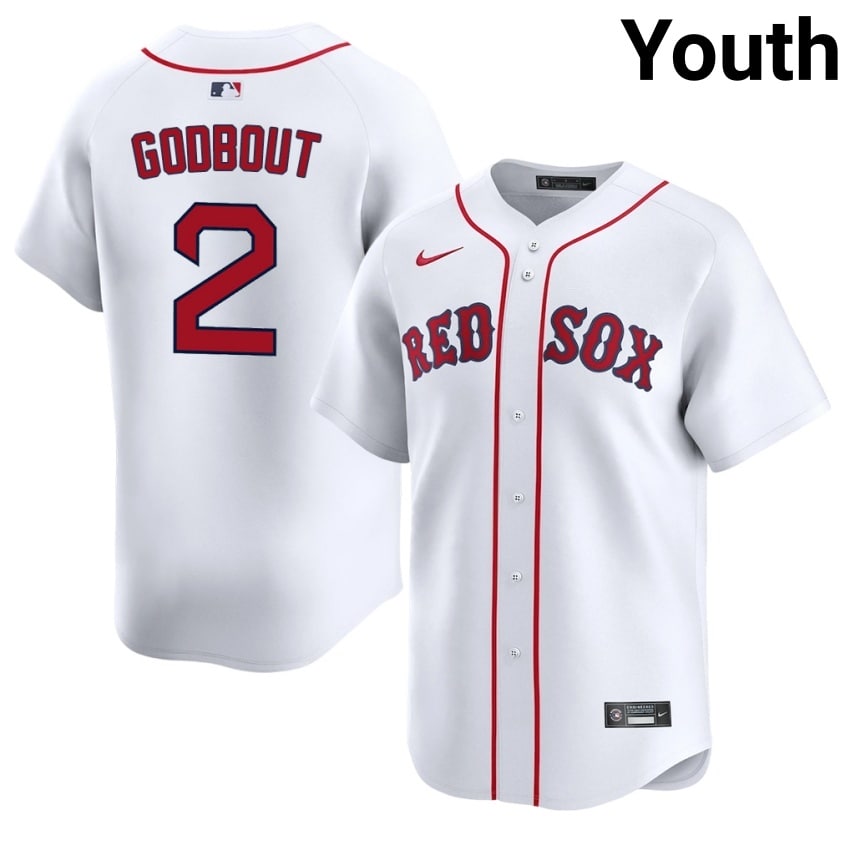 #2 Henry Godbout Carmine Hose Youth Baseball 2026 Jersey - White