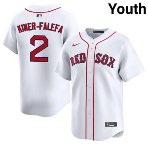 #2 Isiah Kiner-Falefa Boston Red Sox Youth Baseball Game Jerseys - White