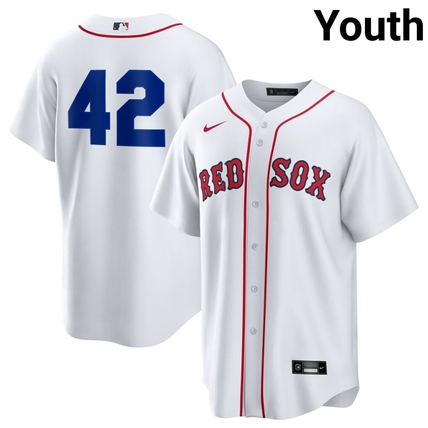 #42 Jackie Robinson Day Olde Towne Team Youth Baseball Official Jerseys - White