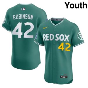 #42 Jackie Robinson Boston Red Sox Youth Baseball Replica Jerseys - Green