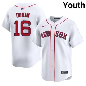 #16 Jarren Duran The Sox Youth Baseball Player Jersey - White