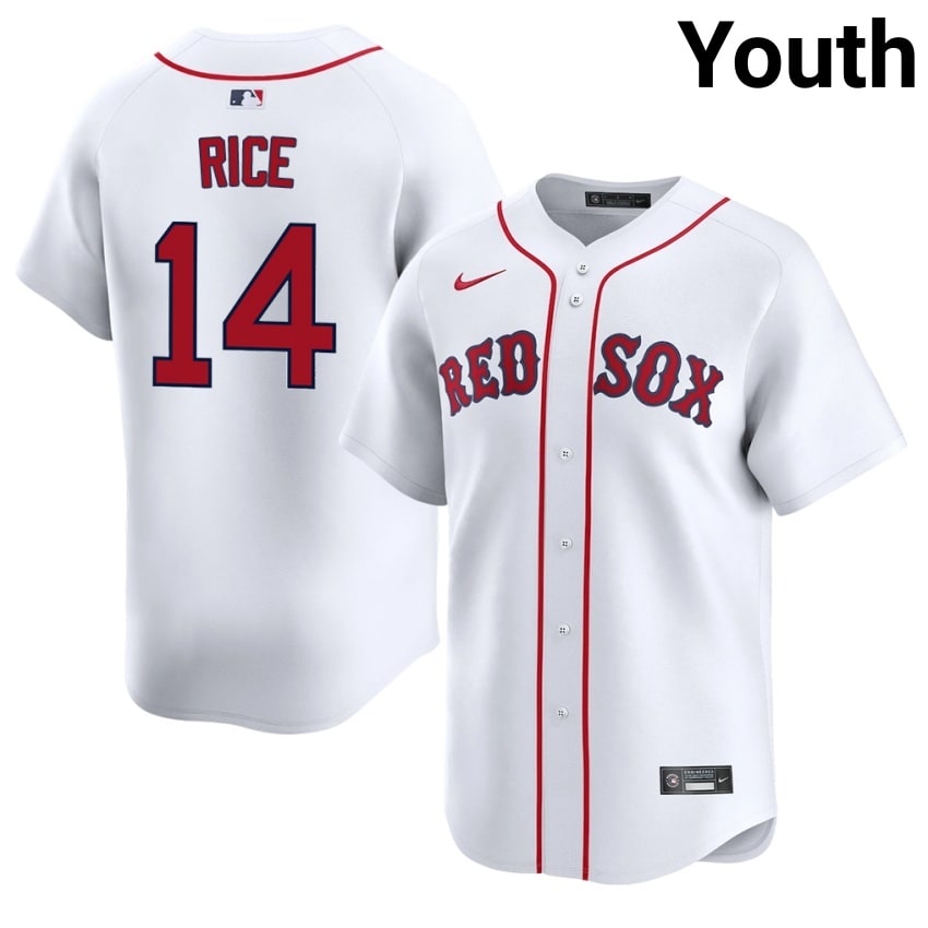 #14 Jim Rice The Sox Youth Baseball Official Jerseys - White
