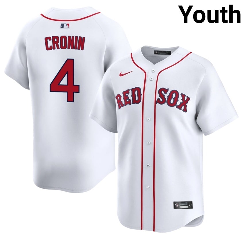 #4 Joe Cronin Red Sox Nation Youth Baseball Game Jersey - White