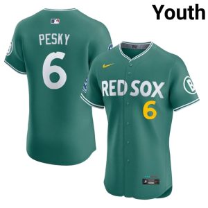 #6 Johnny Pesky Boston Red Sox Youth Baseball Popular Jersey - Green