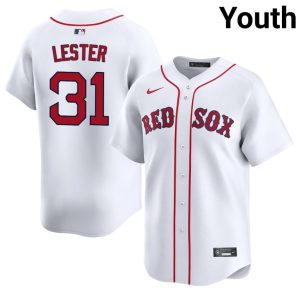 #31 Jon Lester Red Sox Nation Youth Baseball Player Jersey - White