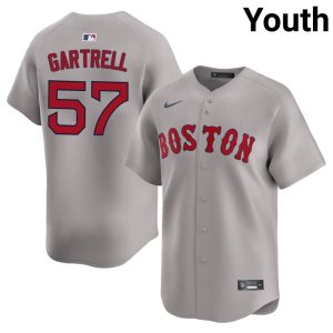 #57 Joseph Gartrell BRS Youth Baseball Authentic Jersey - Gray