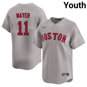 #11 Marcelo Mayer BOS Youth Baseball Official Jersey - Gray