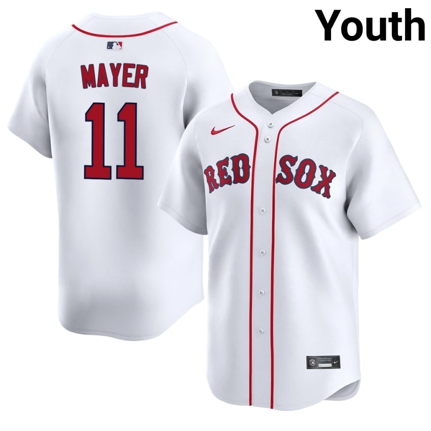 #11 Marcelo Mayer Boston Red Sox Youth Baseball Authentic Jerseys - White