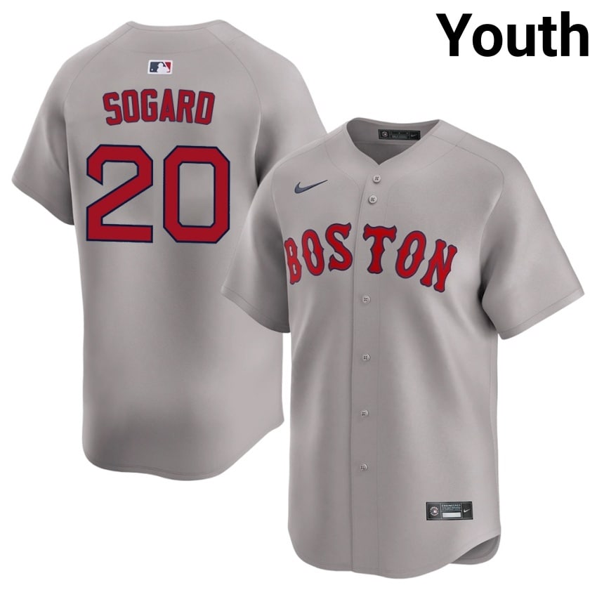 #20 Nick Sogard The Crimson Youth Baseball Player Jerseys - Gray