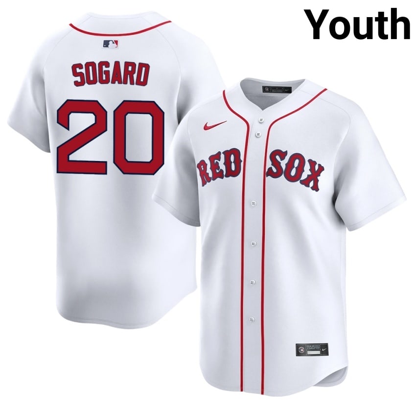 #20 Nick Sogard Red Sox Nation Youth Baseball Authentic Jersey - White