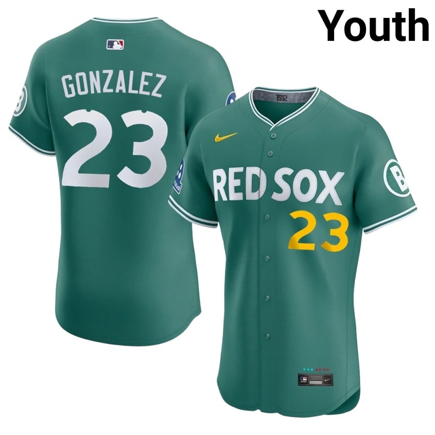 #23 Romy Gonzalez BRS Youth Baseball Stitched Jerseys - Green