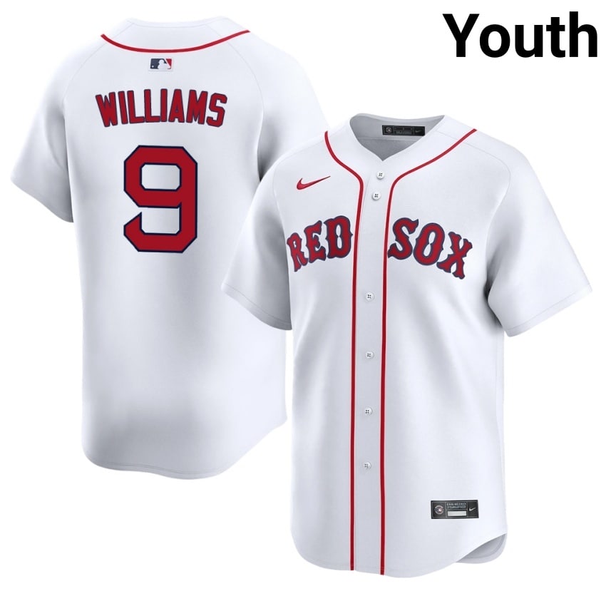 #9 Ted Williams Red Sox Nation Youth Baseball Official Jersey - White