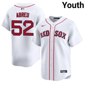 #52 Wilyer Abreu The Crimson Youth Baseball 2026-27 Jersey - White