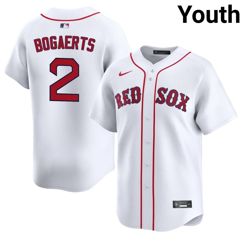 #2 Xander Bogaerts The Sox Youth Baseball Player Jerseys - White
