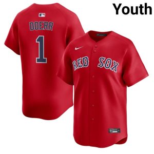 #1 Bobby Doerr The Sox Youth Baseball New Jerseys - Red